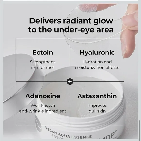 MDP Vegan Aqua Essence Peptide 9 Tension Eye Patch 60 ct Anti-Aging - Picture 3 of 5